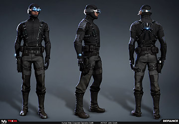 Defiance Concept Art Human Male Corporate Operative Outfit
