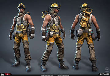 Defiance Concept Art Human Male Miner Outfit