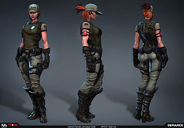 Defiance Concept Art Irathient Female Lawkeeper Outfit