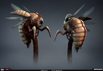 Defiance Concept Art Hellbug Larva