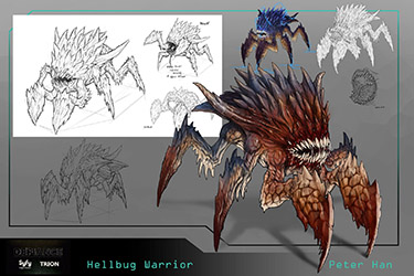 Defiance Concept Art Hellbug Warrior