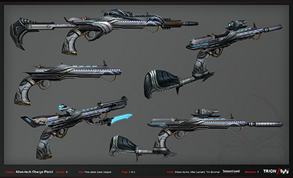 Defiance Concept Art Alien-tech Charge Pistol