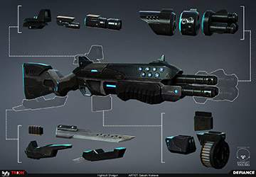 Defiance Concept Art Hightech Shotgun