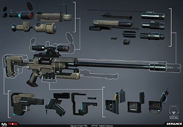 Defiance Concept Art Hightech Sniper Rifle