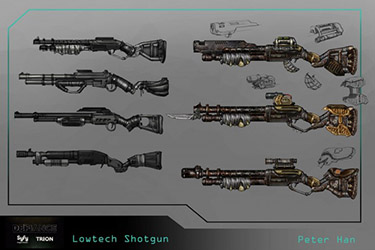 Defiance Concept Art Lowtech Shotgun