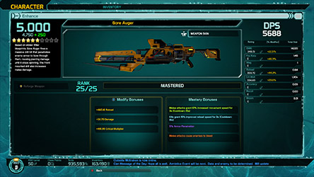 Gore Auger Ehnace Weapon Screen