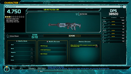 LM-43 Thunder Ehnace Weapon Screen