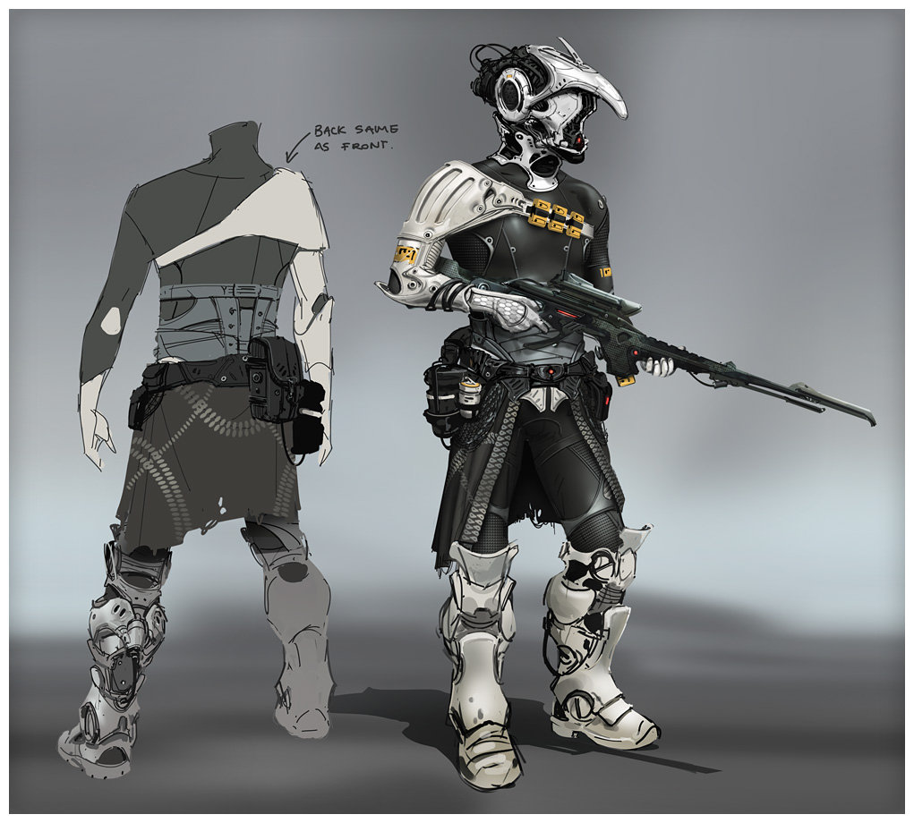 Defiance Concept Art Dark Matter Sniper