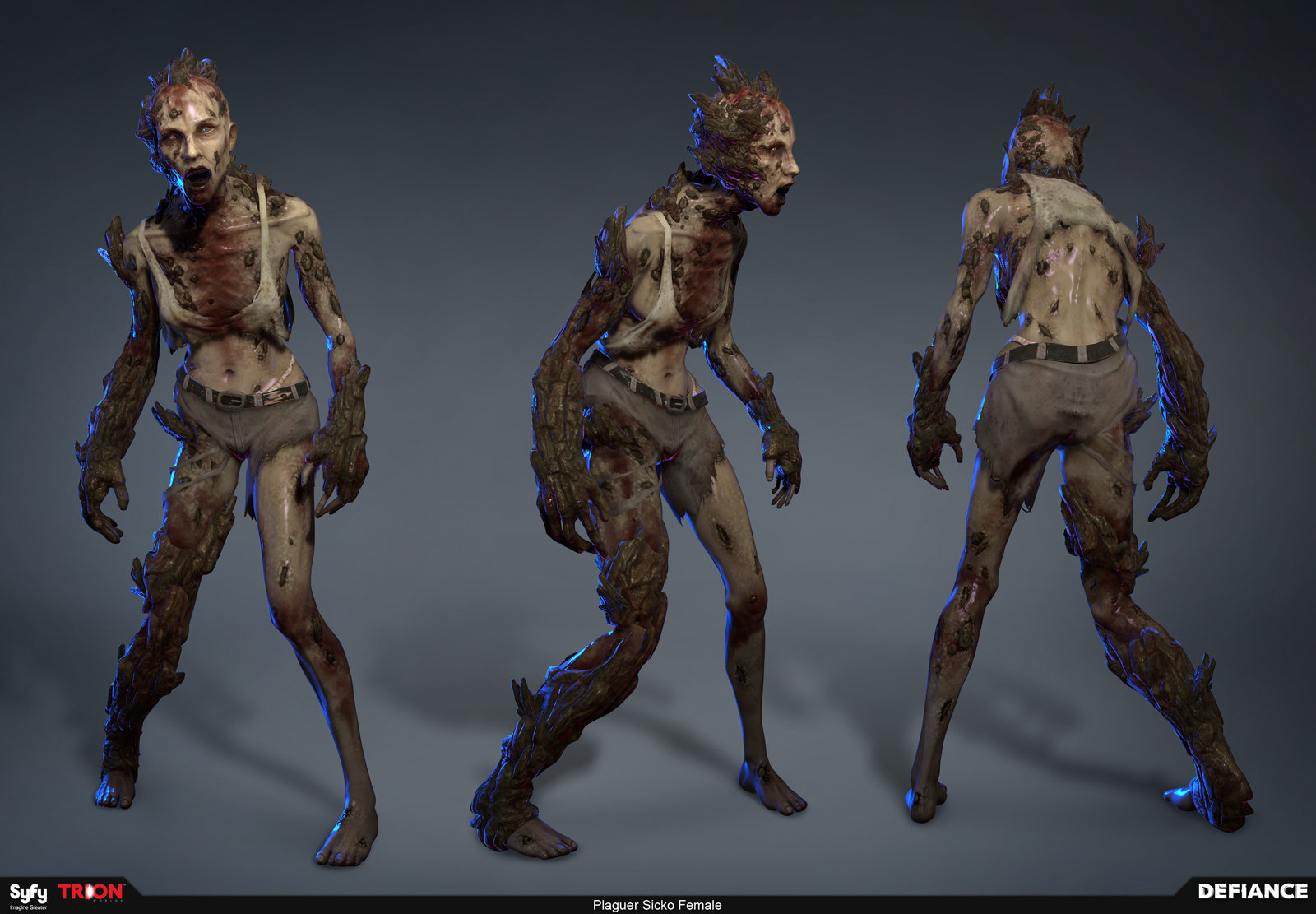 Defiance Concept Art Plaguer Sicko Female