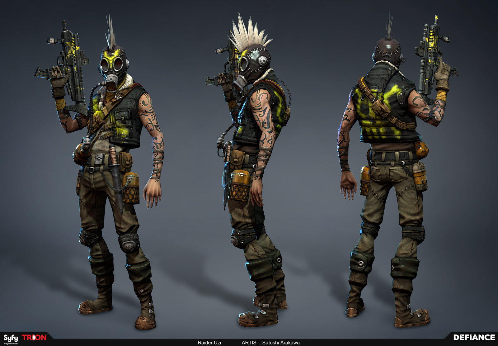 Defiance Concept Art Raider Blitzer Uzi