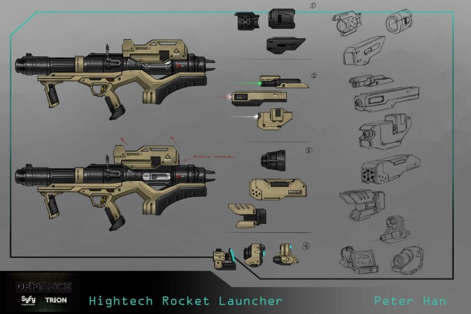 Defiance Concept Art Hightech Rocket Launcher