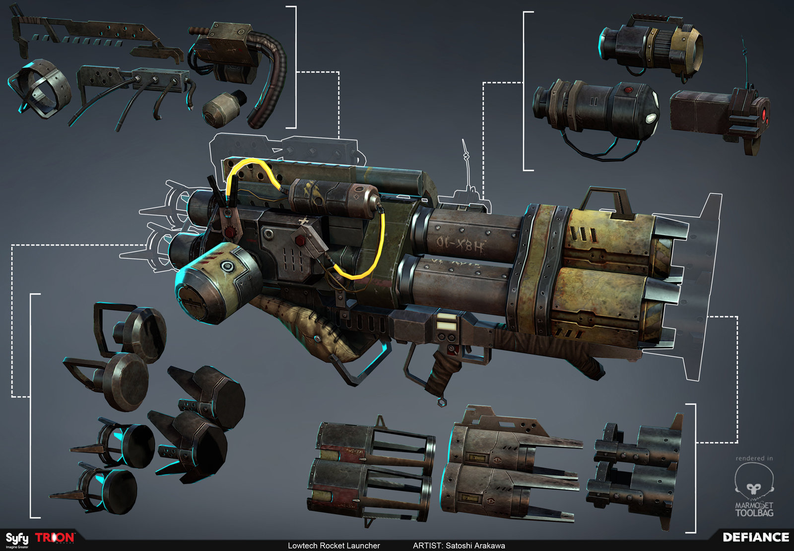 Defiance Concept Art Lowtech Rocket Launcher