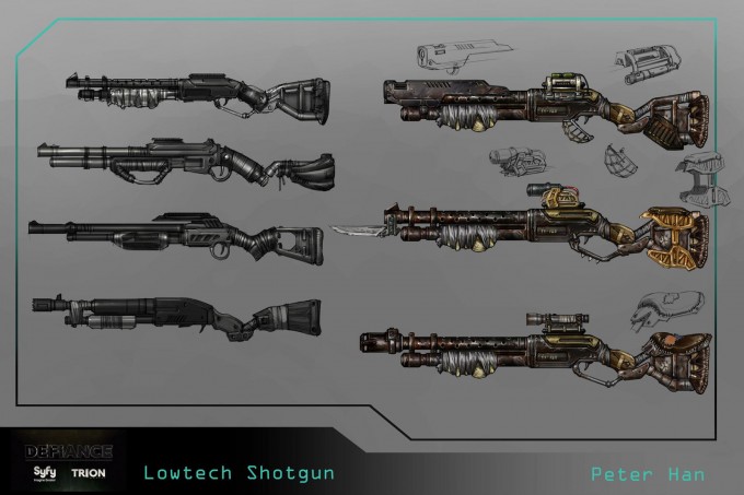 Defiance Concept Art Lowtech Shotgun