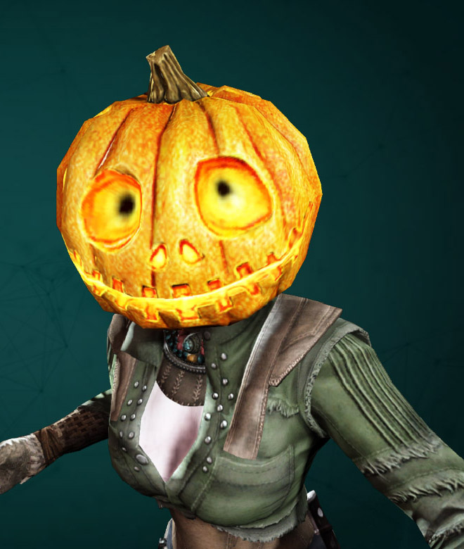 Defiance Appearance Item: Headgear Stitched Pumpkin