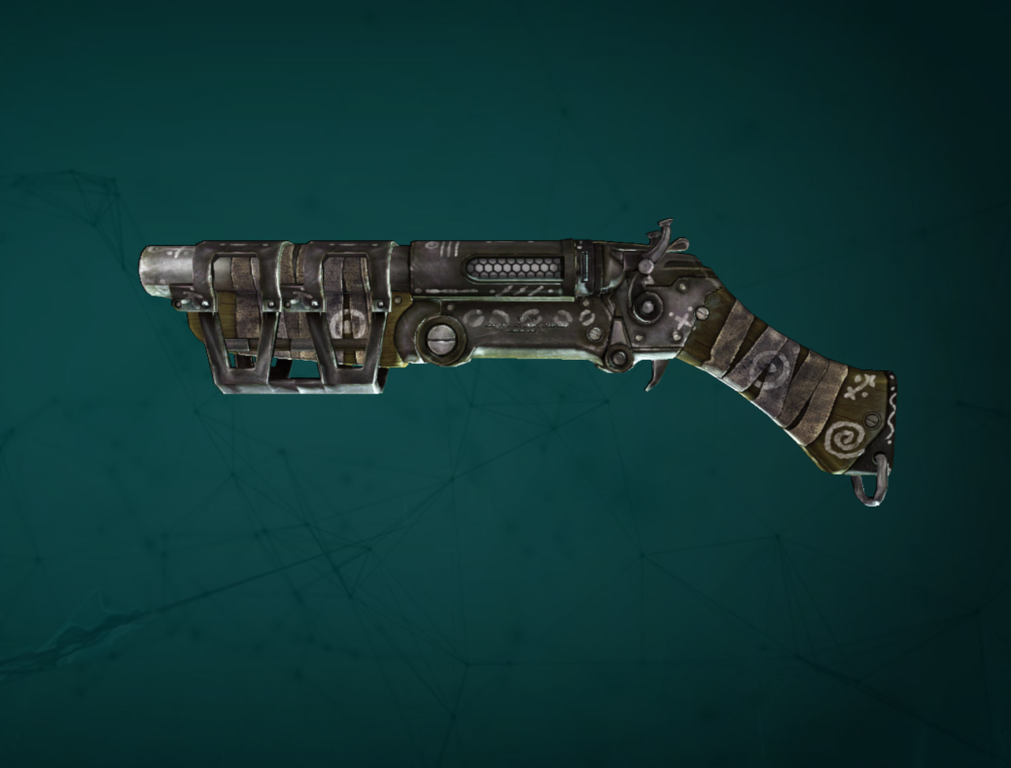 Top Notch Sawed-Off Shotgun with Graffiti Weapon Skin