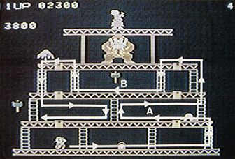 Pattern for Screen Two: Remember, Fireballs cannot cross Rivet Gaps, but Mario can.