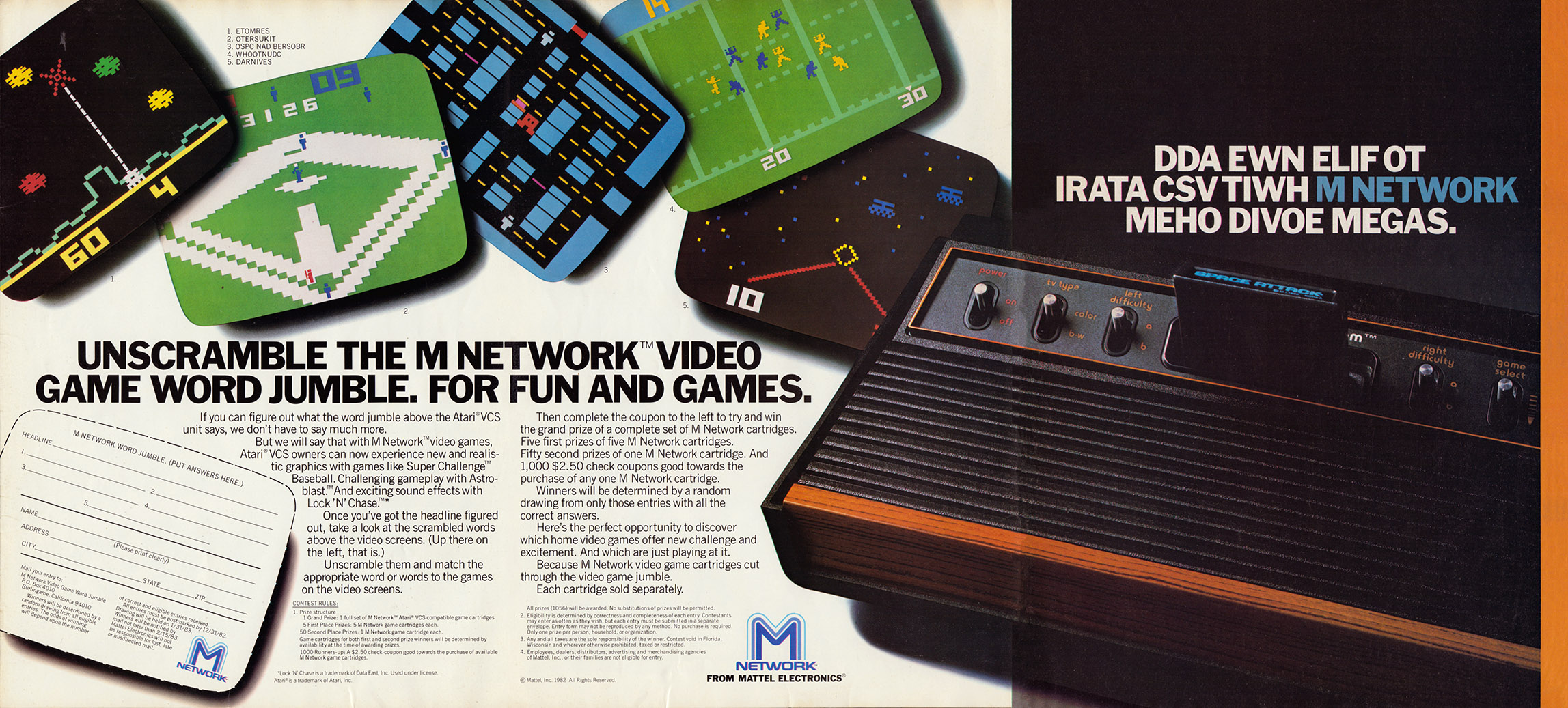 Atari 2600 games from M Network