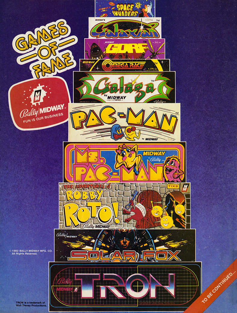 Coin-op games from Bally/Midway